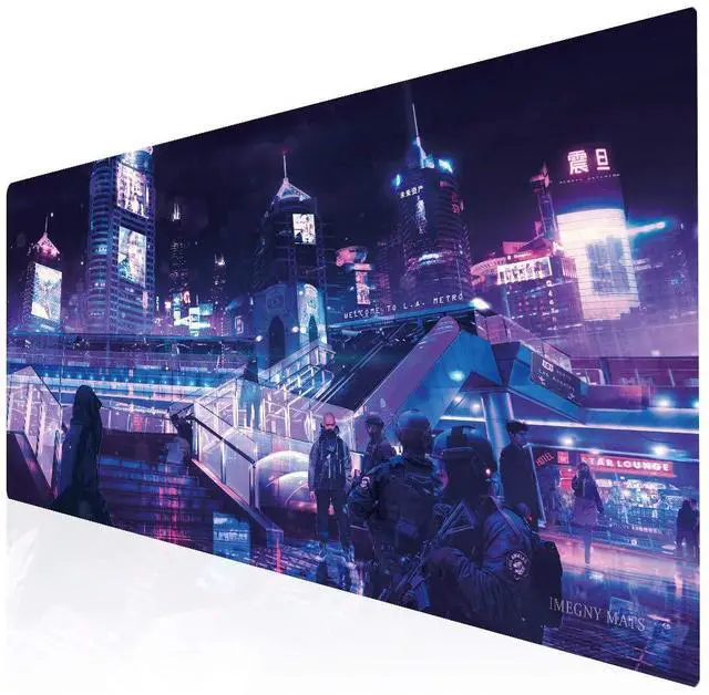 Main image of KEHIPI Large Gaming Mouse Pad, Extended XXL Desk Pad & Non-Slip Rubber Mat for Mice and Keyboard with Stitched Edges 90x40 zisecity006