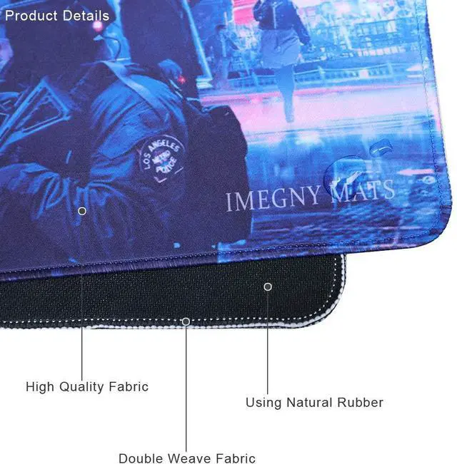 Alt view image 4 of 7 - KEHIPI Large Gaming Mouse Pad, Extended XXL Desk Pad & Non-Slip Rubber Mat for Mice and Keyboard with Stitched Edges 90x40 zisecity006