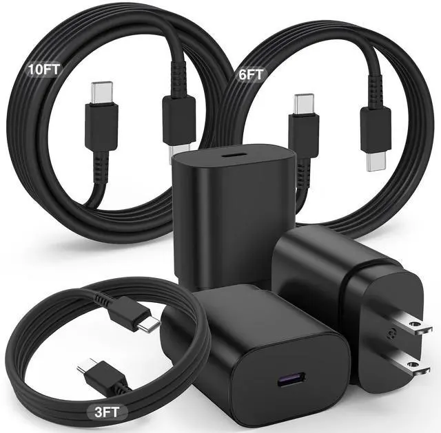 Main image of KEHIPI Samsung Galaxy Super Fast Charging Cord Type C Charger, 25w Android Phone Charger Block & 3+6+10ft USBC to USB-C Cable for Galaxy S24 Ultra/S24/S24+,S23 S22 S21 S20 Ultra/+,iPad