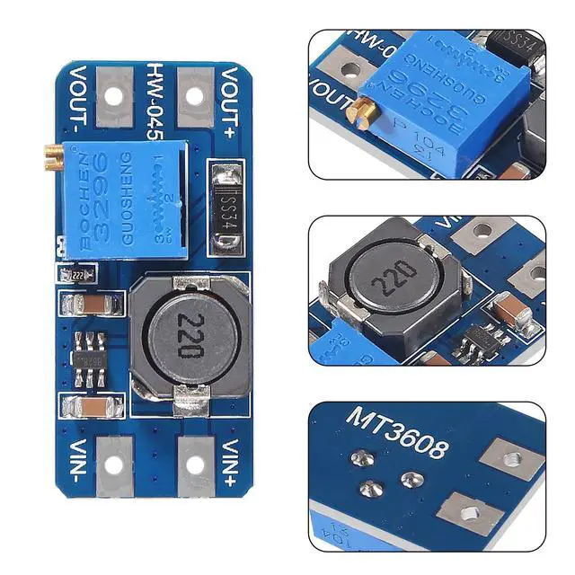 Alt view image 3 of 7 - KEHIPI 5pcs MT3608 DC-DC Boost Converter 2A Adjustable Step Up Module Voltage Regulator Board Input Voltage 2V-24V to 5V-28V Output Voltage for Arduino