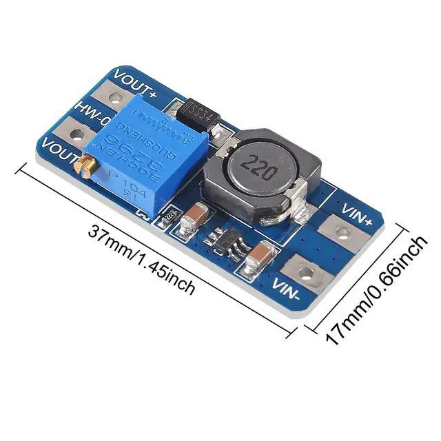 Alt view image 4 of 7 - KEHIPI 5pcs MT3608 DC-DC Boost Converter 2A Adjustable Step Up Module Voltage Regulator Board Input Voltage 2V-24V to 5V-28V Output Voltage for Arduino