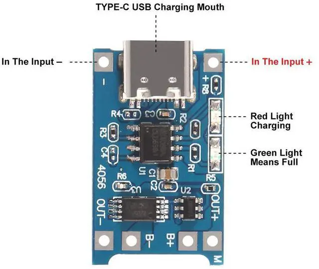 Alt view image 3 of 6 - KEHIPI 20pcs TP4056 Type-c USB 5V 1A 18650 Lithium Battery Charger Module Charging Board with Dual Protection Functions (20pcs TP4056 Type-c USB)