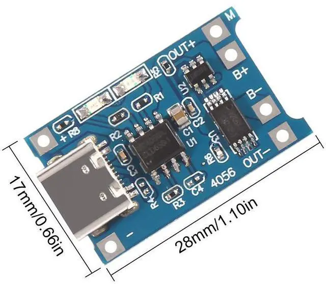 Alt view image 4 of 6 - KEHIPI 20pcs TP4056 Type-c USB 5V 1A 18650 Lithium Battery Charger Module Charging Board with Dual Protection Functions (20pcs TP4056 Type-c USB)