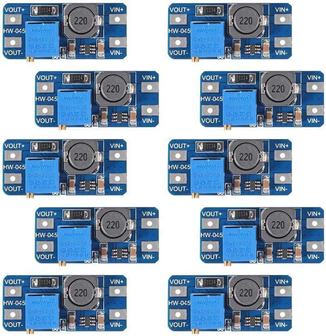Main image of KEHIPI 5pcs MT3608 DC-DC Boost Converter 2A Adjustable Step Up Module Voltage Regulator Board Input Voltage 2V-24V to 5V-28V Output Voltage for Arduino
