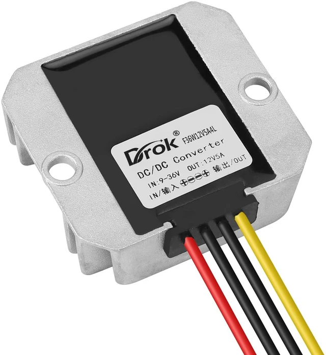 Alt view image 5 of 7 - Boost Buck Converter 9V-36V to 12V 5A 60W Aluminium Shell Waterproof Auto Step Up Down Voltage Regulator 12V Volt Transformer for Car Audio Solar Power System LCD Television LED Display Screen