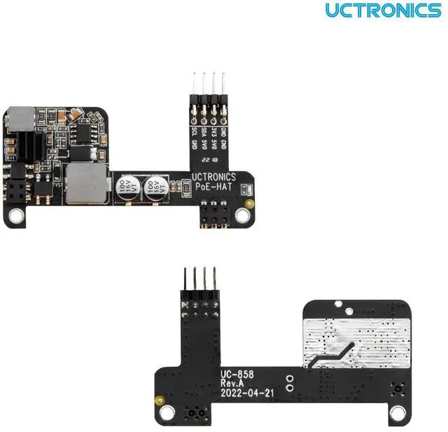 Alt view image 3 of 6 - KEHIPI PoE HAT for Raspberry Pi 4B/3B+, Power Over Ethernet (PoE) Support 802.3af PoE Network Standard, Compatible with Pi 4B / 3B+