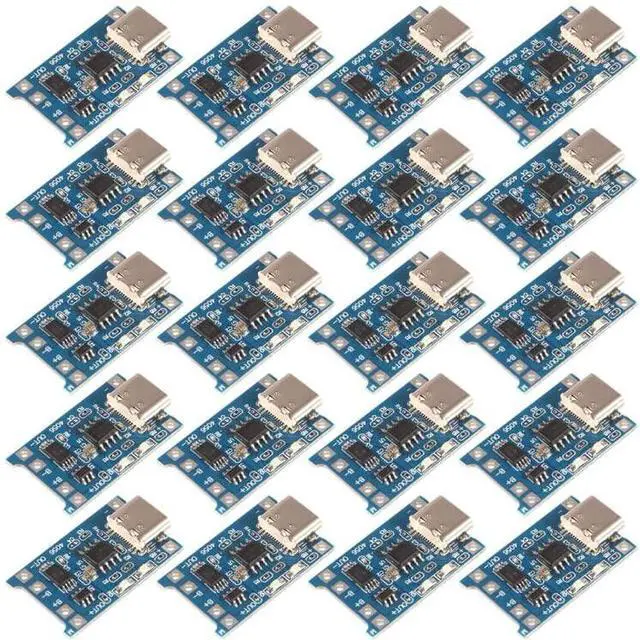 Main image of KEHIPI 20pcs TP4056 Type-c USB 5V 1A 18650 Lithium Battery Charger Module Charging Board with Dual Protection Functions (20pcs TP4056 Type-c USB)