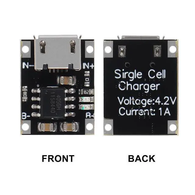 Alt view image 2 of 6 - KEHIPI 20PCS TP4057 1A Lithium Battery Charging Protection Board Module with Protection Micro USB Charging Boards 3.7V 4.2V TP4056 Upgraded
