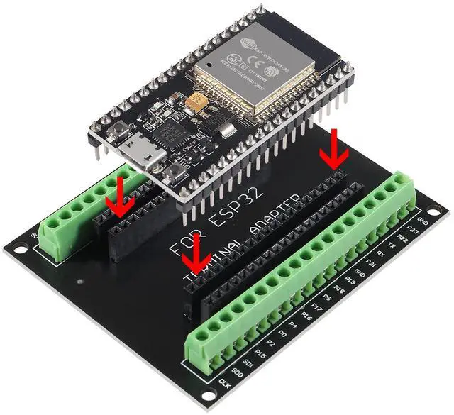 Alt view image 7 of 7 - KEHIPI 5PCS ESP32 Breakout Board GPIO 1 into 2 for 38PIN No Mounting Hole Version ESP32 ESP-WROOM-32 ESP32 ESP-32S Development Board