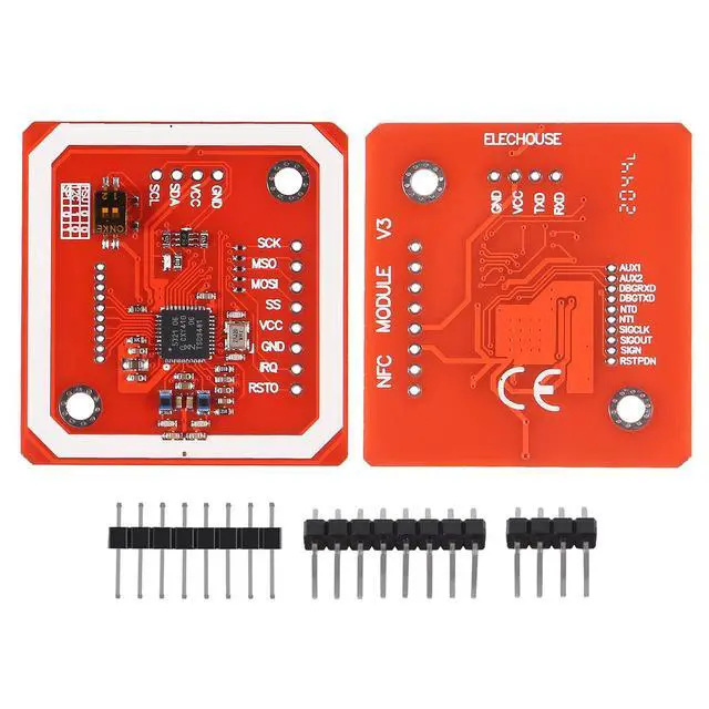Alt view image 6 of 6 - KEHIPI 2 PCS PN532 NFC NXP RFID Module V3 Kit Near Field Communication Reader Module Kit I2C SPI HSU with S50 White Card Key Card Compatible with Arduino Raspberry Pi DIY Smart Phone Android Phone