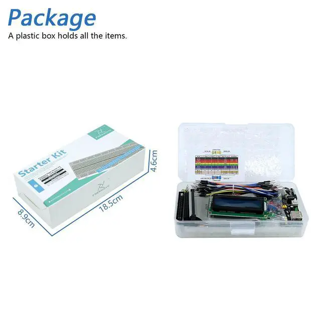 Alt view image 7 of 7 - KEHIPI Super Starter Kit for Raspberry Pi 5 4 B 3 B+ 400 Zero 2 W, 682-Page Detailed Tutorial, Python C Java Scratch Processing Code, 164 Items, 88 Projects (Raspberry Pi NOT Included)
