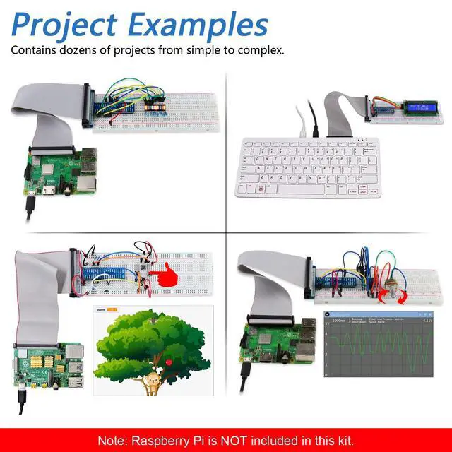 Alt view image 5 of 7 - KEHIPI LCD 1602 Starter Kit for Raspberry Pi 5 4 B 3 B+ 400 Zero 2 W, 535-Page Detailed Tutorial, Python C Java Scratch Processing Code, 151 Items, 69 Projects (Raspberry Pi NOT Included)