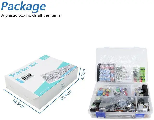 Alt view image 7 of 7 - KEHIPI Ultimate Starter Kit for Raspberry Pi Pico 2 W (Included), Dual Arm Cortex-M33 and Dual Hazard3 RISC-V Microcontroller, 767-Page Detailed Tutorial, 224 Items, 119 Projects, Python C Java Code