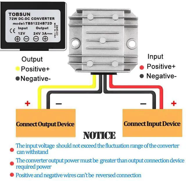 Alt view image 2 of 7 - KEHIPI DC 12V Step Up to 24V 3A Boost Converter 72W DC Voltage Regulator Power Converter Waterproof Module Transformer for Golf Cart Club Car Recreational Vehicle