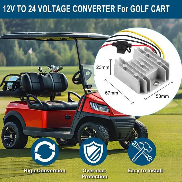 Alt view image 7 of 7 - KEHIPI DC 12V Step Up to 24V 3A Boost Converter 72W DC Voltage Regulator Power Converter Waterproof Module Transformer for Golf Cart Club Car Recreational Vehicle