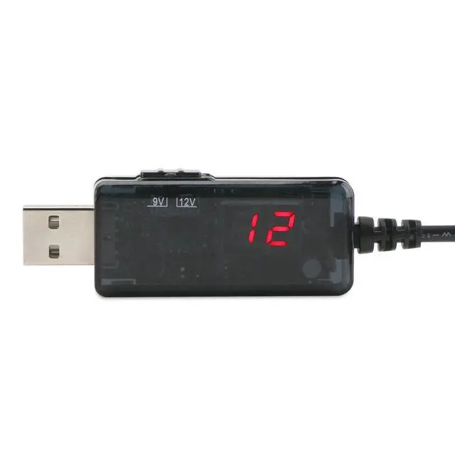 Alt view image 2 of 6 - KEHIPI USB to 9v, 5v to 12v Step Up, USB Cable DC 5V Boost to 9V 12V Voltage Converter 1A Step-up Volt Transformer Power Regulator Line with LED Display