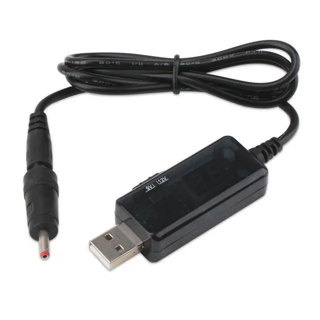 Alt view image 5 of 6 - KEHIPI USB to 9v, 5v to 12v Step Up, USB Cable DC 5V Boost to 9V 12V Voltage Converter 1A Step-up Volt Transformer Power Regulator Line with LED Display