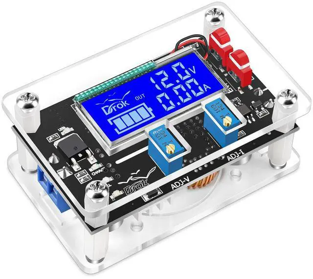 Main image of KEHIPI Voltage Boost Converter, DC 6-30V 5V Step Up to DC 7-32V 12V 24V 5A Adjustable Volt Regulator, LCD Power Supply Module Voltage Current Amp Display Transformer Circuit Board with Case