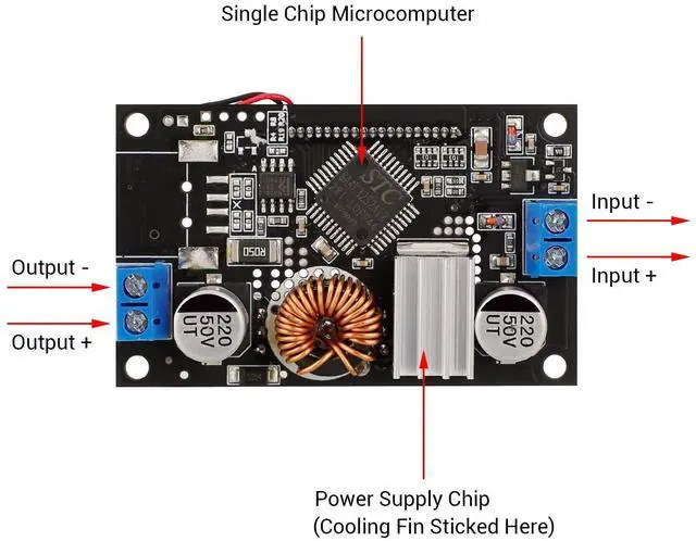 Alt view image 3 of 7 - KEHIPI Voltage Boost Converter, DC 6-30V 5V Step Up to DC 7-32V 12V 24V 5A Adjustable Volt Regulator, LCD Power Supply Module Voltage Current Amp Display Transformer Circuit Board with Case