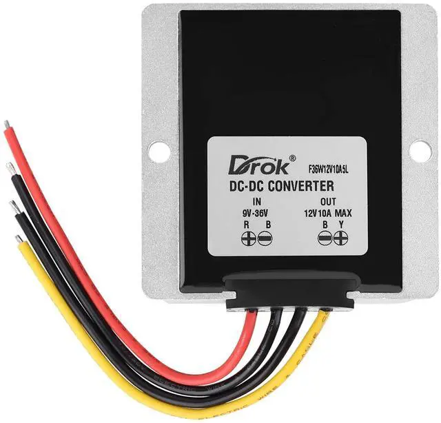 Alt view image 6 of 7 - KEHIPIBoost Buck Converter 9V-36V to 12V 10A 120W Aluminium Shell Waterproof Auto Step Up Down Voltage Regulator 12V Volt Transformer for Car Audio Solar Power System LCD Television LED Display Screen