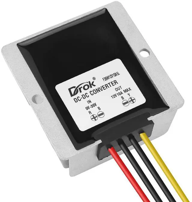 Alt view image 5 of 7 - KEHIPIBoost Buck Converter 9V-36V to 12V 10A 120W Aluminium Shell Waterproof Auto Step Up Down Voltage Regulator 12V Volt Transformer for Car Audio Solar Power System LCD Television LED Display Screen