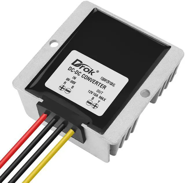 Alt view image 7 of 7 - KEHIPIBoost Buck Converter 9V-36V to 12V 10A 120W Aluminium Shell Waterproof Auto Step Up Down Voltage Regulator 12V Volt Transformer for Car Audio Solar Power System LCD Television LED Display Screen