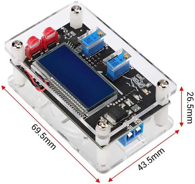 Alt view image 5 of 7 - KEHIPI Voltage Boost Converter, DC 6-30V 5V Step Up to DC 7-32V 12V 24V 5A Adjustable Volt Regulator, LCD Power Supply Module Voltage Current Amp Display Transformer Circuit Board with Case
