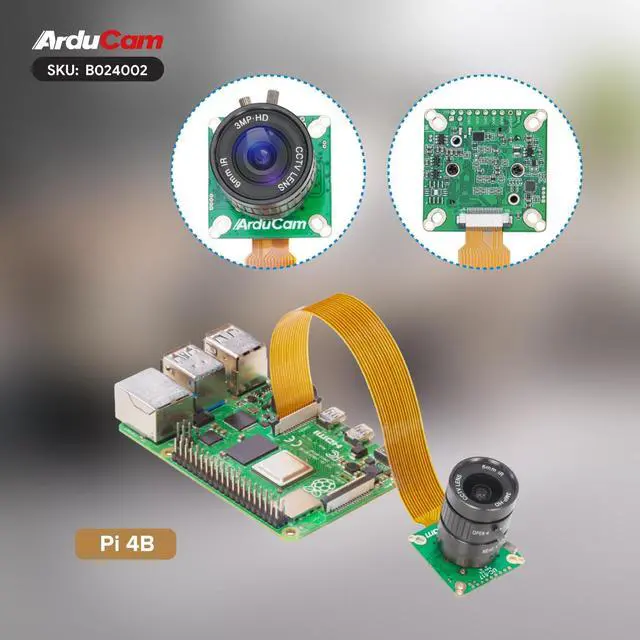 Alt view image 4 of 7 - KEHIPI IMX477 Pi HQ Camera for Raspberry Pi 5, Comes with a 1/2.3 6mm Focal Length CS Lens, Widely Compatible with Raspberry Pi 4B, 3B+, Zero