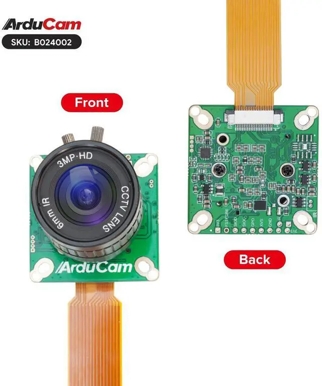 Alt view image 5 of 7 - KEHIPI IMX477 Pi HQ Camera for Raspberry Pi 5, Comes with a 1/2.3 6mm Focal Length CS Lens, Widely Compatible with Raspberry Pi 4B, 3B+, Zero