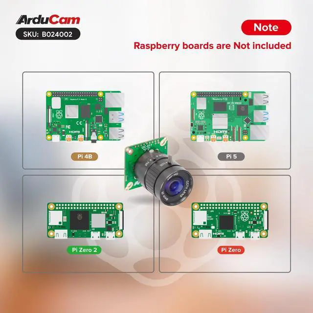 Alt view image 6 of 7 - KEHIPI IMX477 Pi HQ Camera for Raspberry Pi 5, Comes with a 1/2.3 6mm Focal Length CS Lens, Widely Compatible with Raspberry Pi 4B, 3B+, Zero