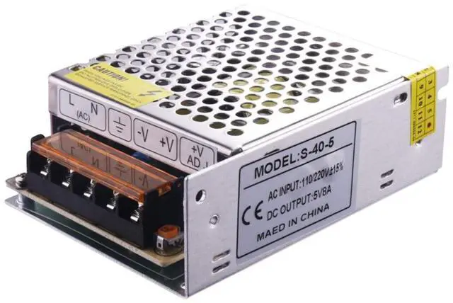 Main image of KEHIPI 5V Power Supply,PHEVOS AC110V to DC 5v 8A Universal Switching Power Supply for Raspberry PI Models,CCTV, Radio, Computer Project,WS2812B WS2811 WS2801 APA102 LED Strips Pixel Lights (5V8A)