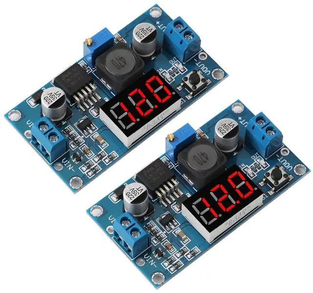 Main image of KEHIPI LED Display LM2596 Buck Converter - Pack of 2 DC to DC Buck Converter Adjustable Voltage Regulator 4-40V to 1.25-37V