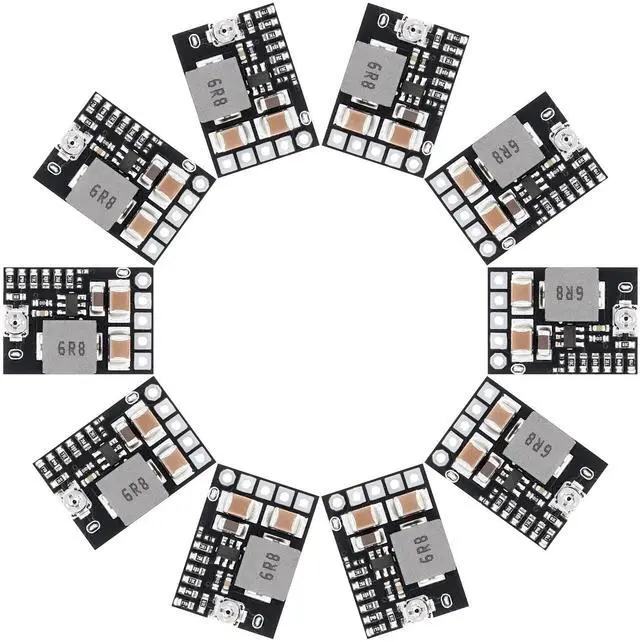 Main image of KEHIPI DC 12V to 5V Buck Converter, 10pcs Mini Voltage Regulator Board DC 4.5-20V 12V 9V Step Down to 1-16V 5V Reducer 3A Fixed Adjustable Volt Output Transformer Power Supply Stabilizer Module