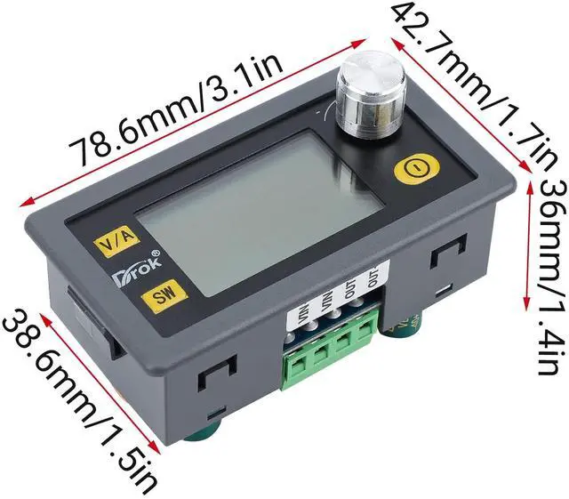 Alt view image 5 of 6 - KEHIPI Buck Boost Converter, DC 5.0-30V to 0.6-30V 4A 35W Adjustable Voltage Regulator LCD Display 6V 9V 12V 24V Power Supply Module, CC CV Step Up Step Down Voltage Stabilizer for Car RV Golf Cart