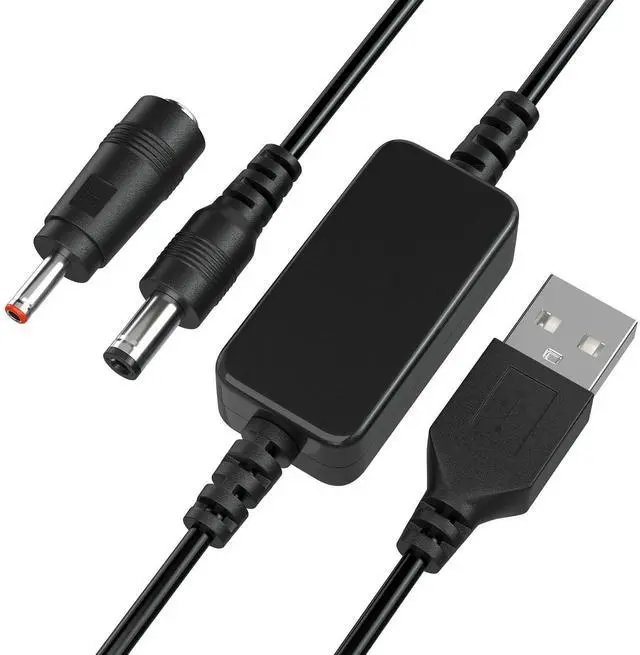 Main image of KEHIPI USB to 12v Adapter - 5V to 12V Step Up Converter, Boost Converter Voltage Regulator with 5.5x2.5mm/3.5x1.35mm Ports and 1.2m Cable