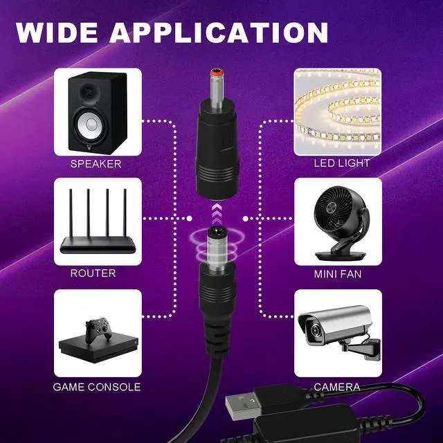 Alt view image 6 of 7 - KEHIPI USB to 12v Adapter - 5V to 12V Step Up Converter, Boost Converter Voltage Regulator with 5.5x2.5mm/3.5x1.35mm Ports and 1.2m Cable