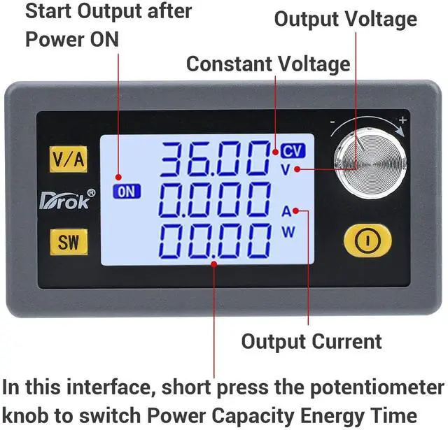 Alt view image 2 of 7 - KEHIPI Buck Boost Converter, DC 6-36V to 0.6-36V Adjustable Voltage Regulator 5A 80W Step Up Step Down Converter, LCD Display Power Supply for Solar Panel RV