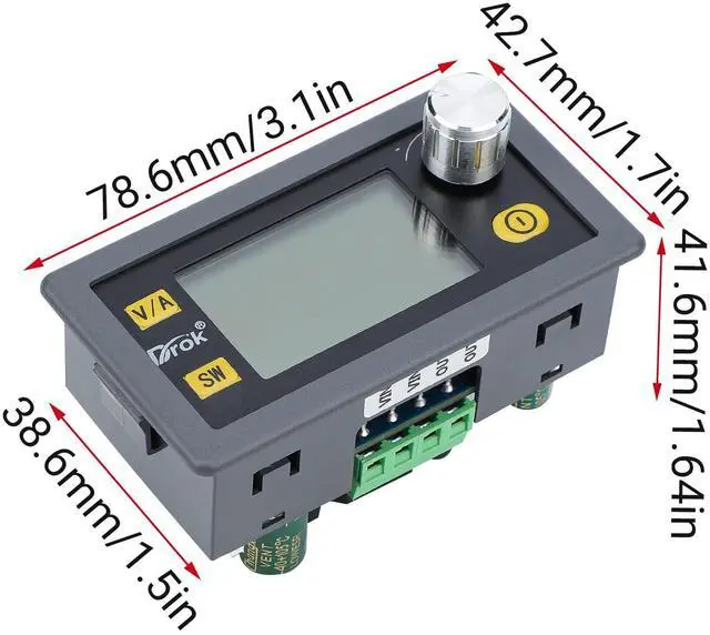 Alt view image 5 of 7 - KEHIPI Buck Boost Converter, DC 6-36V to 0.6-36V Adjustable Voltage Regulator 5A 80W Step Up Step Down Converter, LCD Display Power Supply for Solar Panel RV