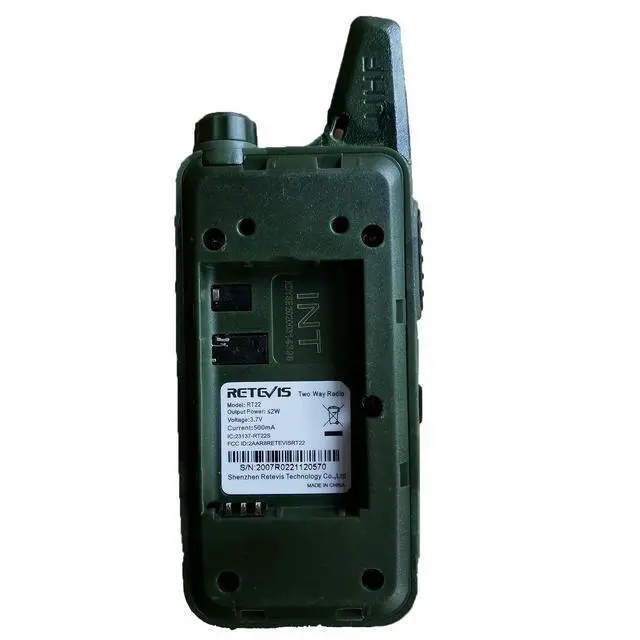 Alt view image 7 of 7 - KEHIPI RT22 Walkie Talkies Rechargeable, Voice Activated, Emergency Alarm, Outdoor Cruise Ship ATV Hunting Skiing Handheld Two Way Radio Walkie-Talkies (4 Pack,Camouflage)