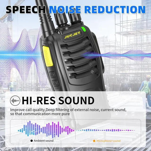 Alt view image 4 of 7 - KEHIPI (4-Pack) Walkie Talkies, Includes Original Headsets, Type-C Cable, USB Charging Dock, Features One-Click Pairing, Voice Noise Reduction, and Digital Encryption Communication Function (Black)
