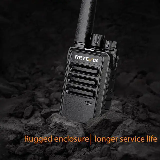 Alt view image 2 of 6 - KEHIPI RT68 Two Way Radios with Earpiece, Heavy Duty Walkie Talkies for Adults, Compact 2 Way Radio Long Range Rechargeable with USB Charging Base, for Restaurant Church Security School (6 Pack)