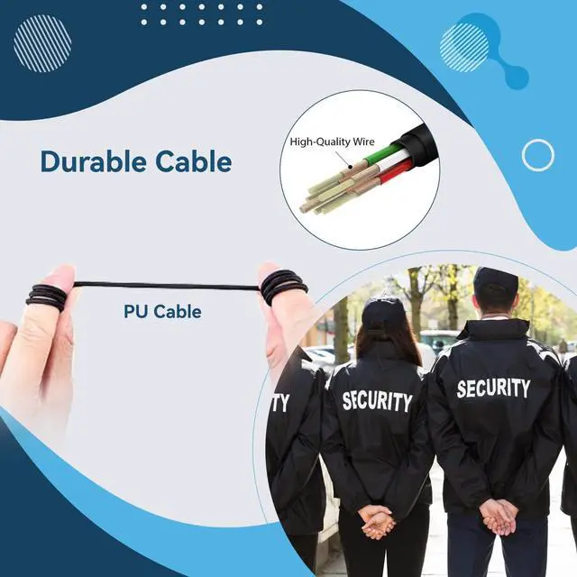 Alt view image 6 of 7 - KEHIPI Surveillance Earpiece, Coiled Cord, for H-777 H-777H RT68H RT22 RT68 RT21 RT86A, Compatible with Pxton Baofeng BF-888S BF-T26 Kenwood Walkie Talkies, Walkie Talkie Earpiece with Mic(10 Pack)