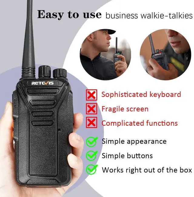 Alt view image 2 of 7 - KEHIPI RT27V MURS 2 Way Radio, Walkie Talkies Rechargeable, Long Range, Multi-Unit Charger, License Free, Rugged, Two Way Business Radios for Emergency Rescue Farm Church(6 Pack)