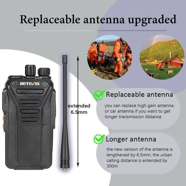 Alt view image 4 of 7 - KEHIPI RT27V MURS 2 Way Radio, Walkie Talkies Rechargeable, Long Range, Multi-Unit Charger, License Free, Rugged, Two Way Business Radios for Emergency Rescue Farm Church(6 Pack)