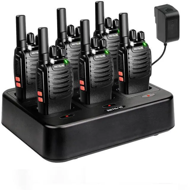 Main image of KEHIPI Case of 6,H-777 Walkie Talkies for Adults Long Range, Rechargeable Two-Way Radios,with 6-Way Multi Unit Charger,Flashlight Handheld Business 2 Way Radios