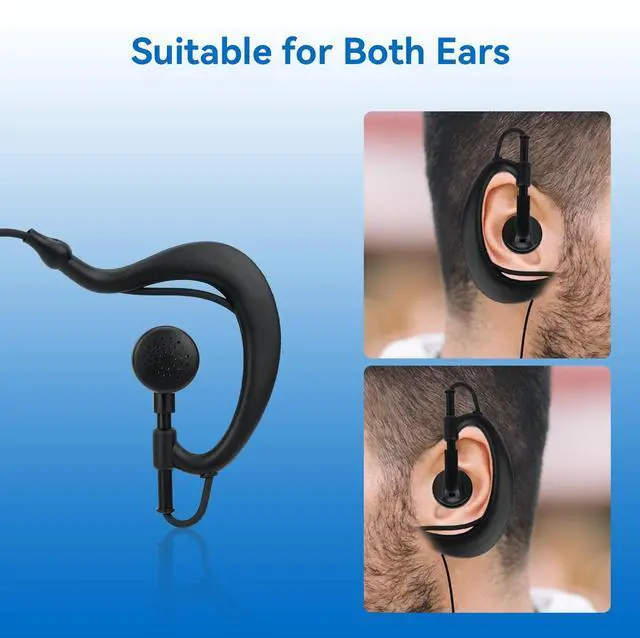 Alt view image 4 of 7 - KEHIPI Volume Adjustable Walkie Talkie Earpiece with Mic, Coil Tube, for RT22 RT68 RT21 H-777 H-777H RT86S, Compatible with Pxton Baofeng BF-T26 Kenwood Two Way Radio, 2 Way Radio Earpiece(20 Pack)