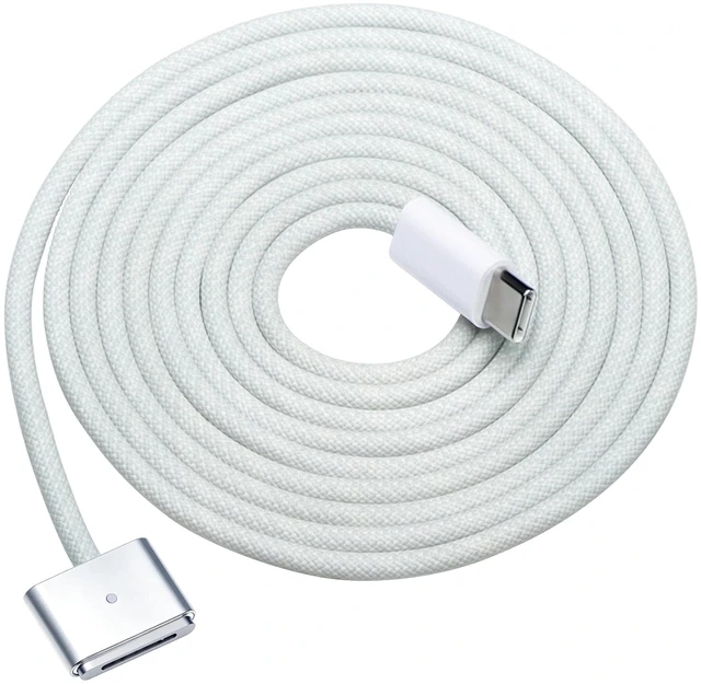 Main image of KEHIPI Magnetic Charger Cable for MacBook Air & Pro, 6.6 ft, Silver | USB-C to Magnetic Cable, Compatible with MacBook Air 13"/15" M2M5, for MacBook Pro 14"/16" 20212026