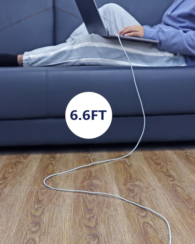 Alt view image 5 of 6 - KEHIPI Magnetic Charger Cable for MacBook Air & Pro, 6.6 ft, Silver | USB-C to Magnetic Cable, Compatible with MacBook Air 13"/15" M2M5, for MacBook Pro 14"/16" 20212026