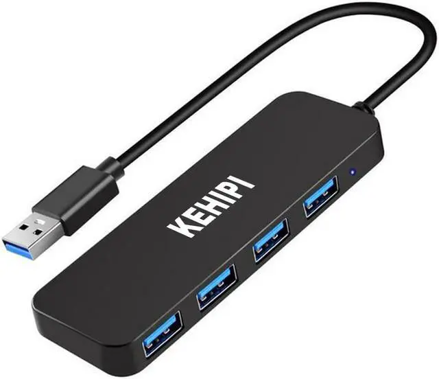 Main image of USB Hub, KEHIPI 4 Port USB 3.0 Hub, Ultra Slim Portable Data Hub Applicable for iMac Pro, MacBook Air, Mac Mini/Pro, Surface Pro, Notebook PC, Laptop, USB Flash Drives, Tesla Model 3 and Mobile