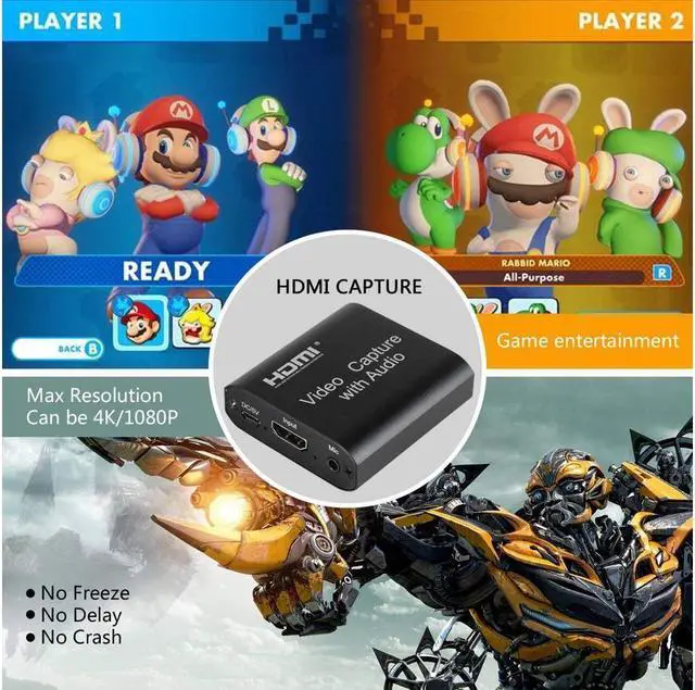 Alt view image 5 of 7 - Audio Video Capture Card,KEHIPI USB 2.0 1080P 60FPS HDMI Video Game Capture Card with Loop Out, Record High Definition Game Capture Recording Box Ultra Low Latency Video Grabber
